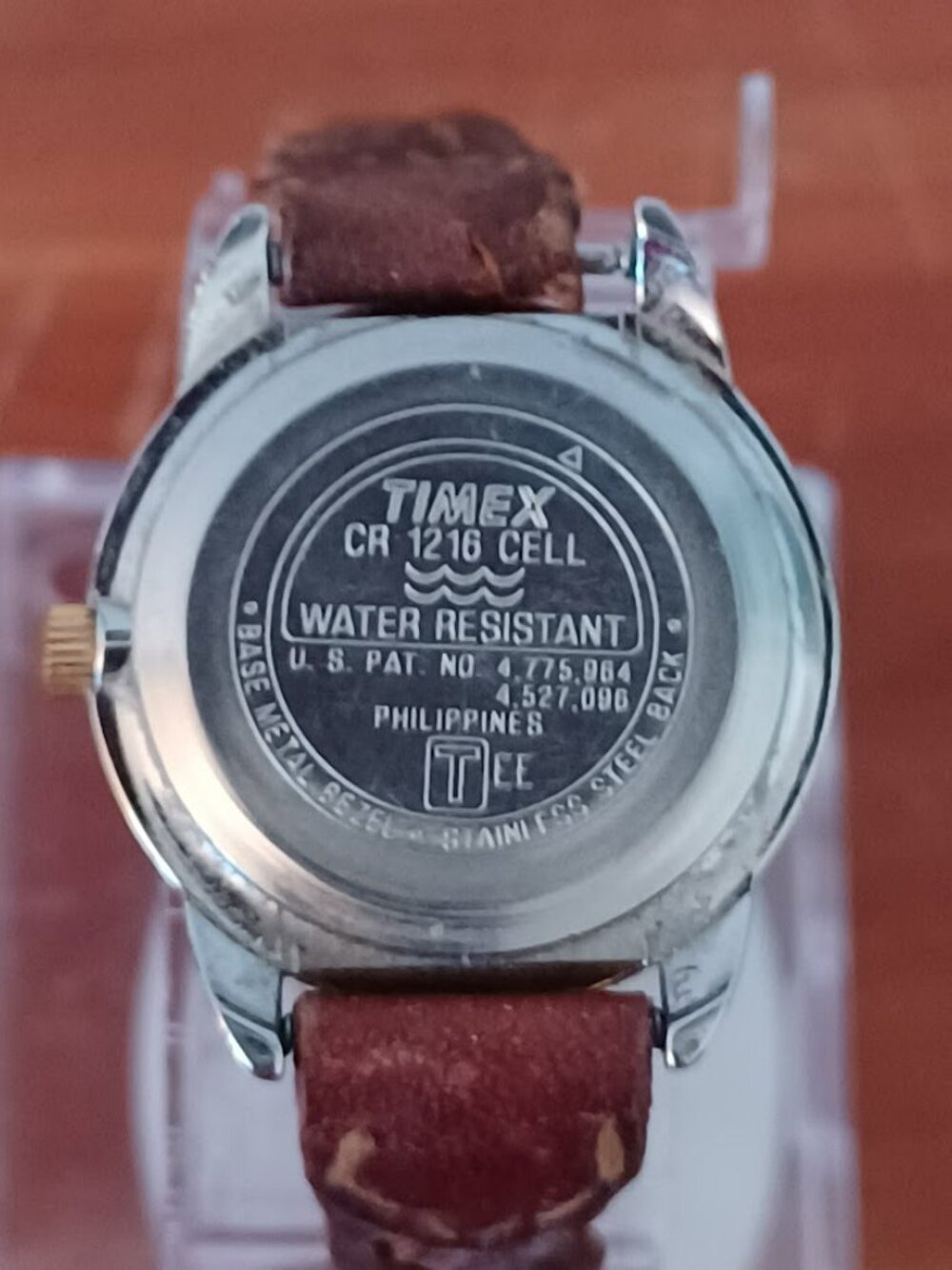 Vintage Ladies TIMEX INDIGLO Watch with Brown Leather Band - WORKS! - Picture 7 of 8